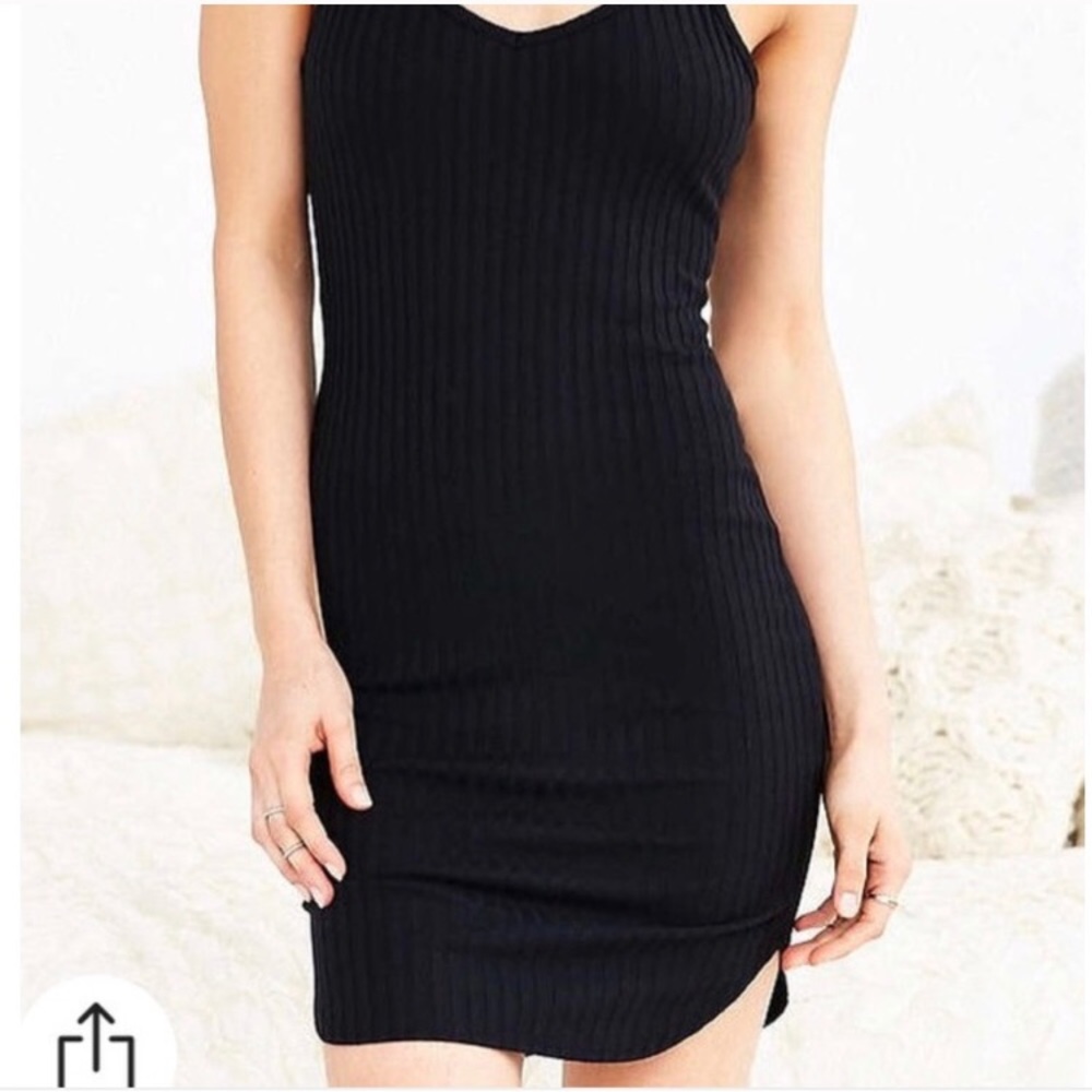 Out From Under Black ribbed dress